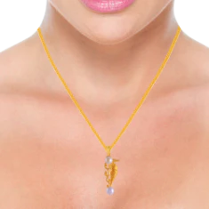 22k Unique Gold Pendant Design With Beads - Image 5