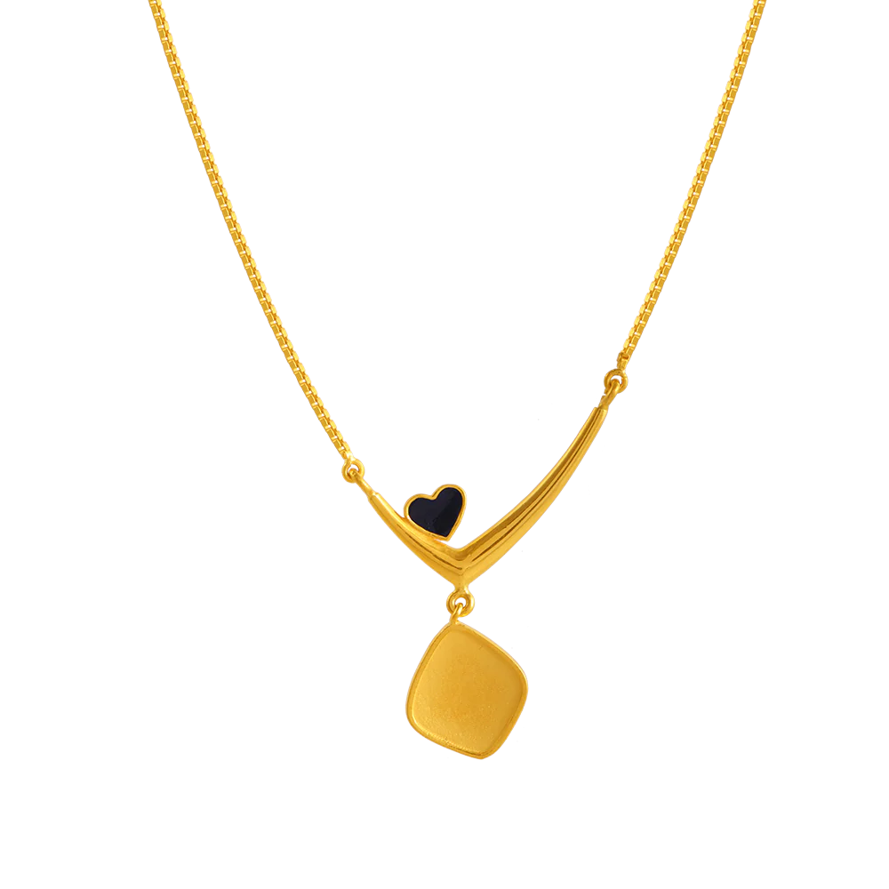 22k Wedding Special Gold Pendant Design For Ladies - Image 2