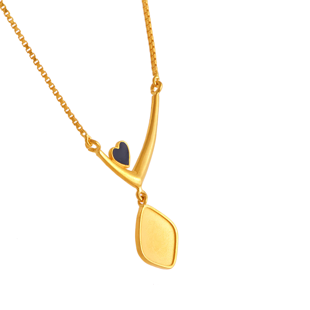 22k Wedding Special Gold Pendant Design For Ladies - Image 3