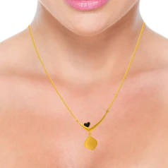 22k Wedding Special Gold Pendant Design For Ladies - Image 5