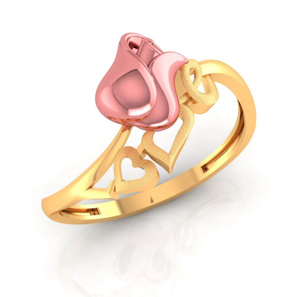 22k Yellow And Love Word Designed Gold Ring - Image 2