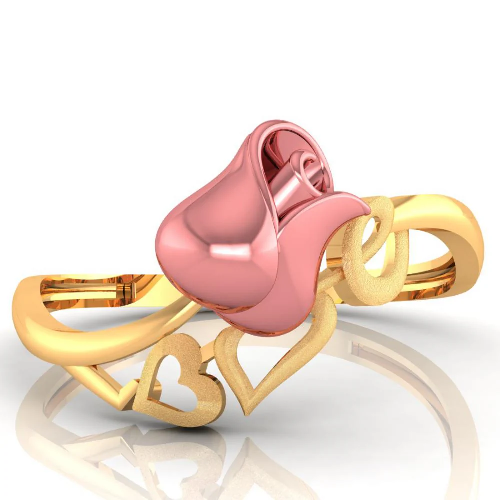 22k Yellow And Love Word Designed Gold Ring - Image 3