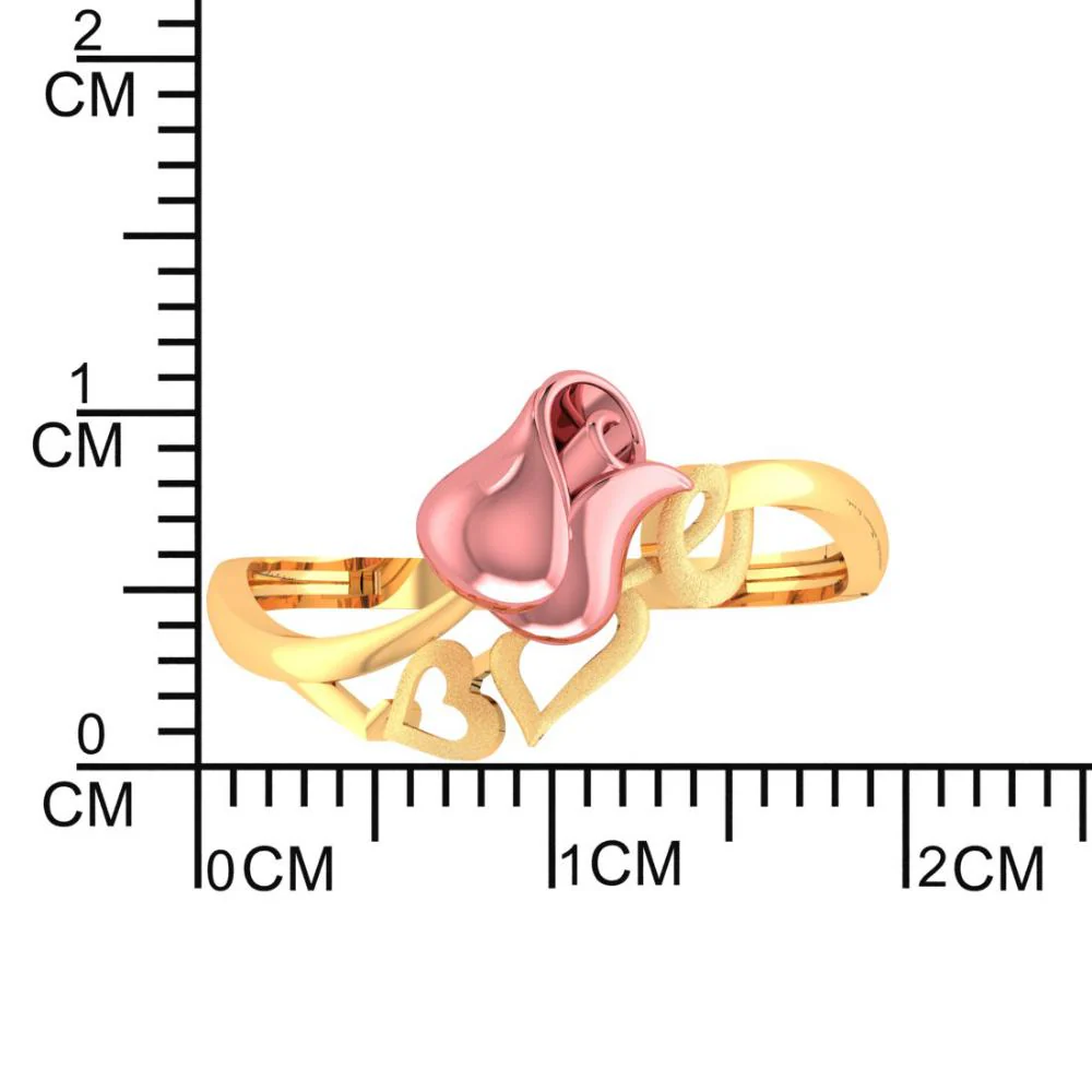 22k Yellow And Love Word Designed Gold Ring - Image 4