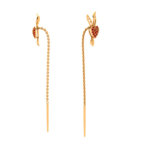 22k Yellow Gold Earring With Modern Design - Image 5