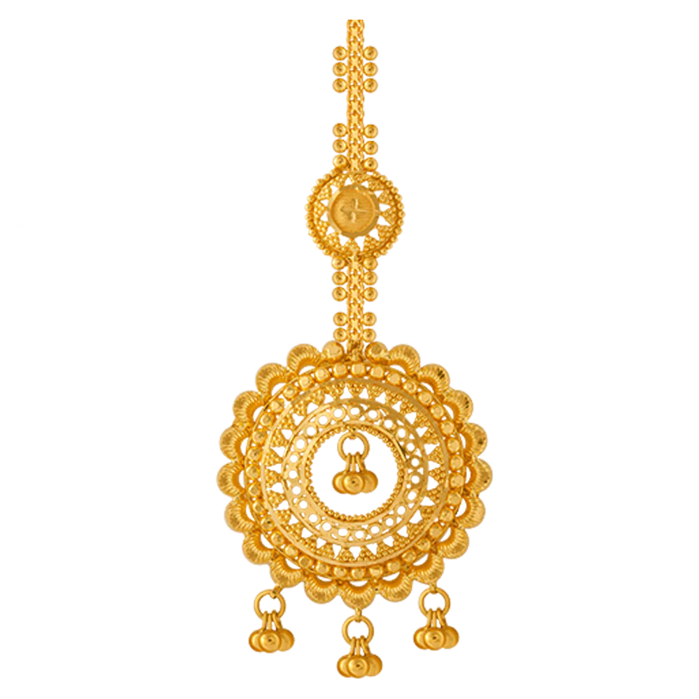 22k Yellow Gold Maang Tika - Image 2