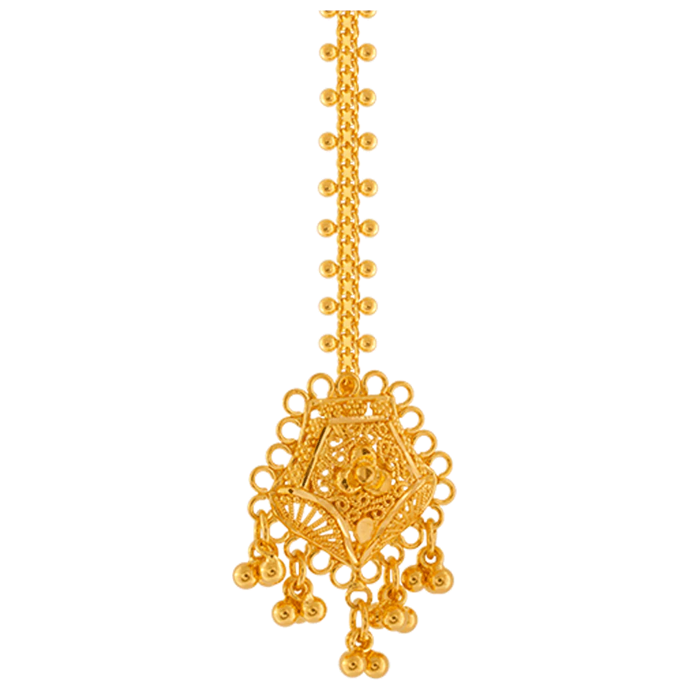 22k Yellow Gold Maang Tika - Image 2