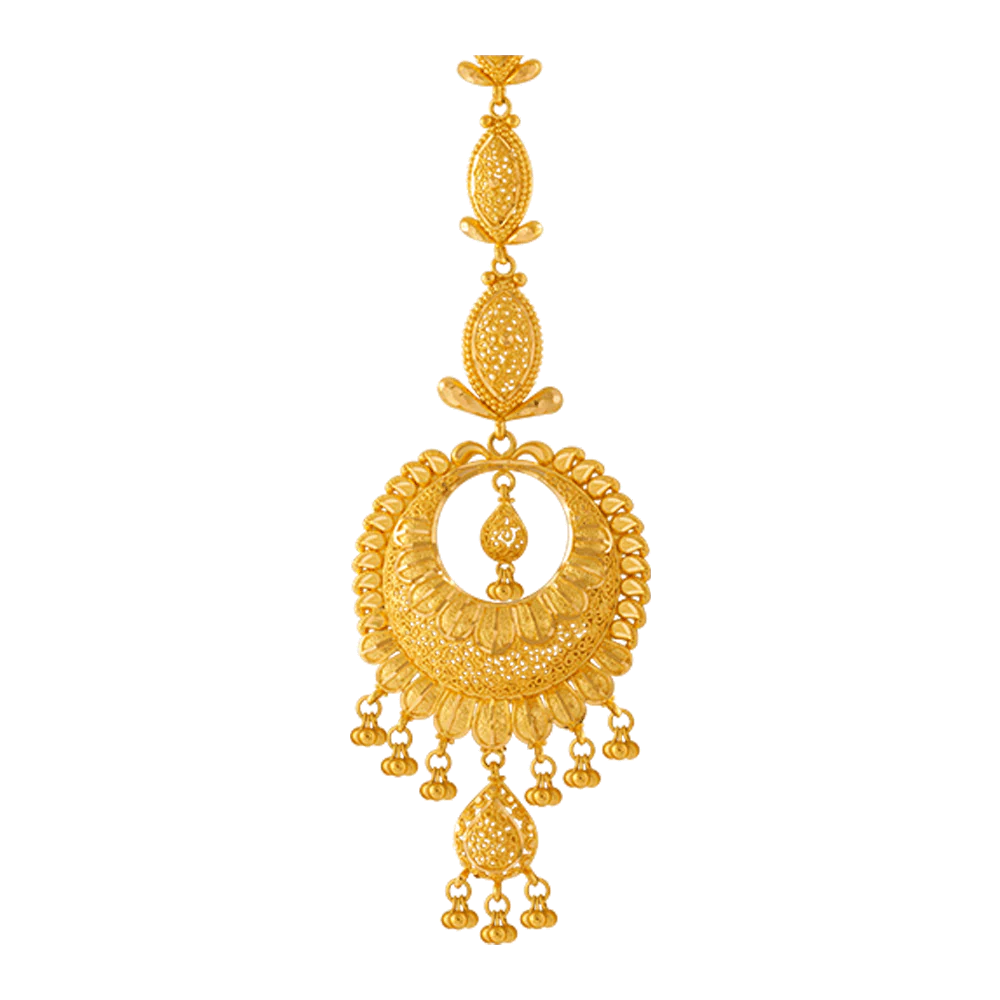 22k Yellow Gold Maang Tika - Image 2