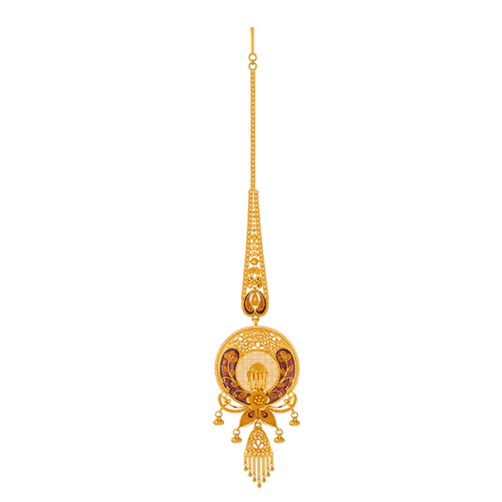 22k Yellow Gold Maang Tika - Image 2