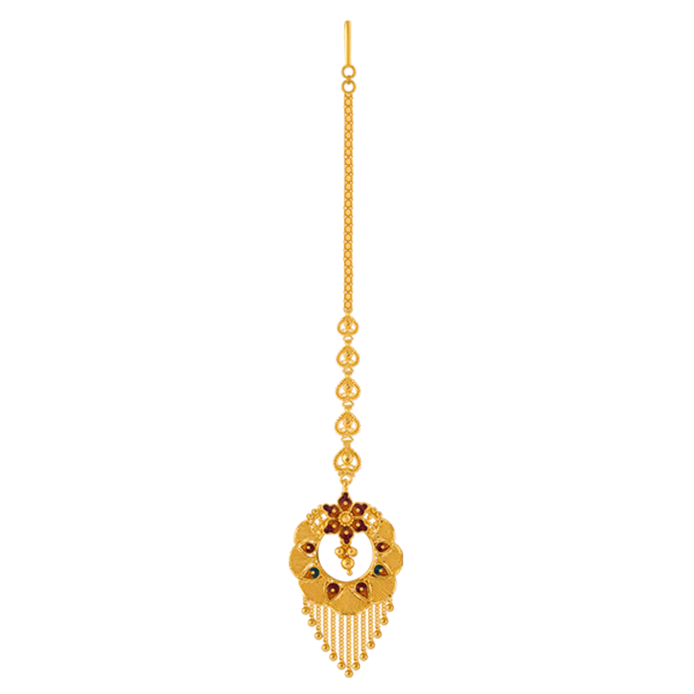 22k Yellow Gold Maang Tika - Image 2