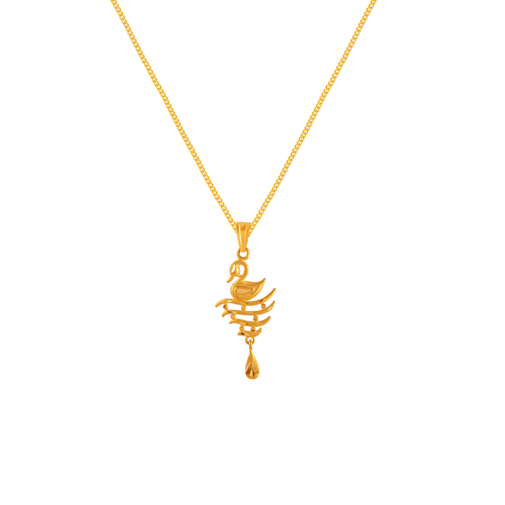 22k Zigzag Bird Gold Pendant From Goldlites Collection