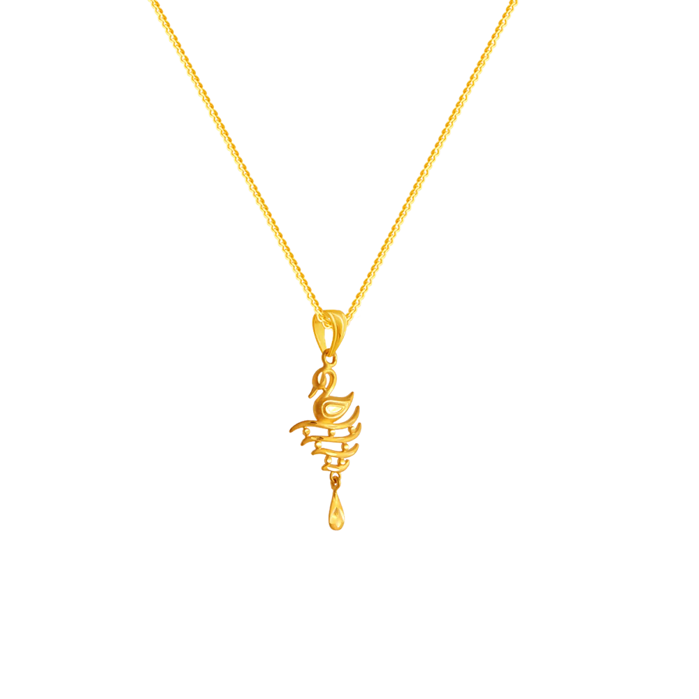 22k Zigzag Bird Gold Pendant From Goldlites Collection - Image 2