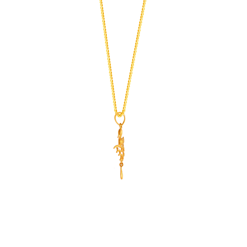 22k Zigzag Bird Gold Pendant From Goldlites Collection - Image 3