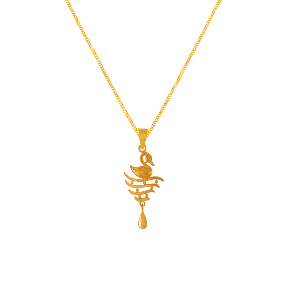 22k Zigzag Bird Gold Pendant From Goldlites Collection - Image 4