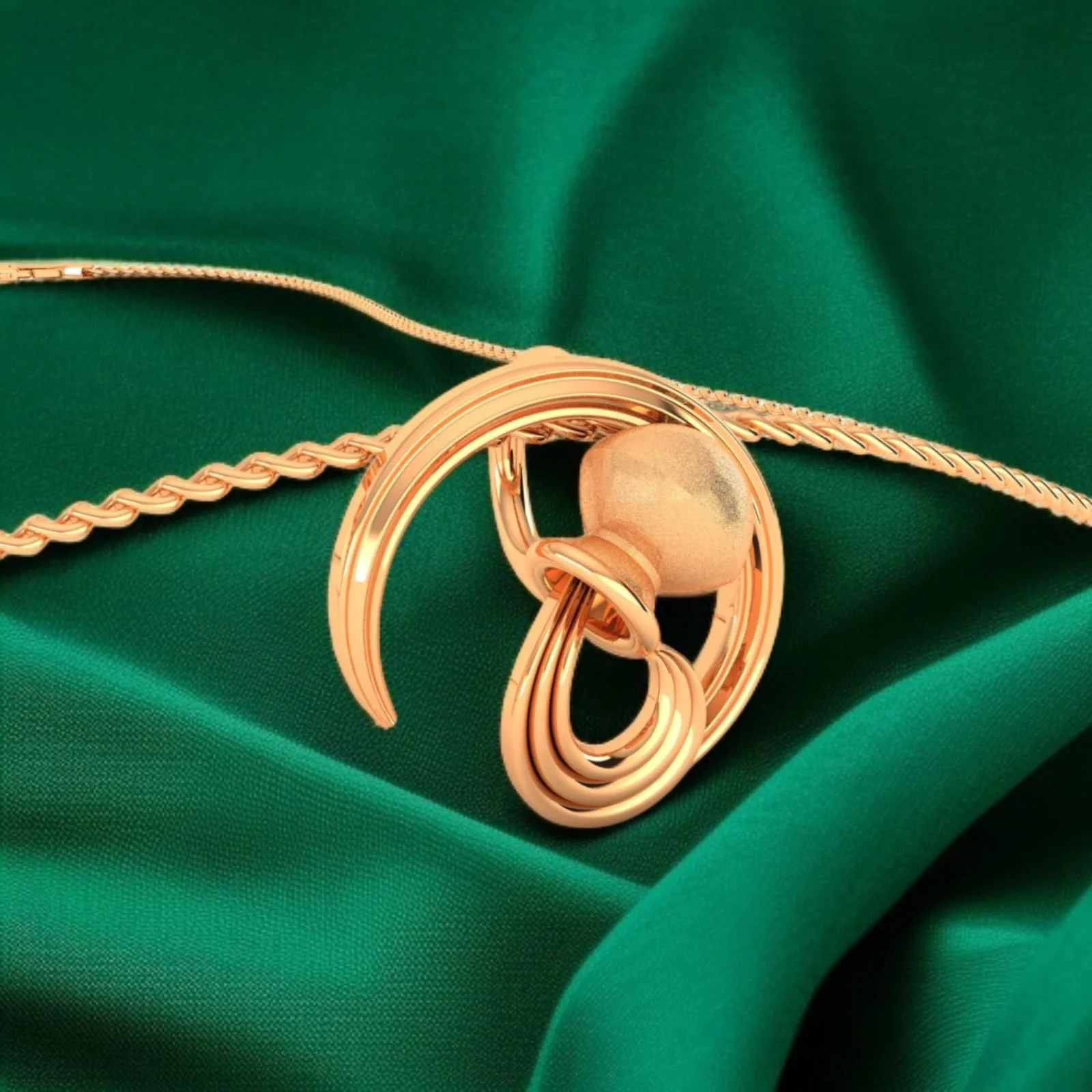 22KT (916) Gold "Aquarius Flow" Horoscope Pendant (Without Chain) for Women & Girls