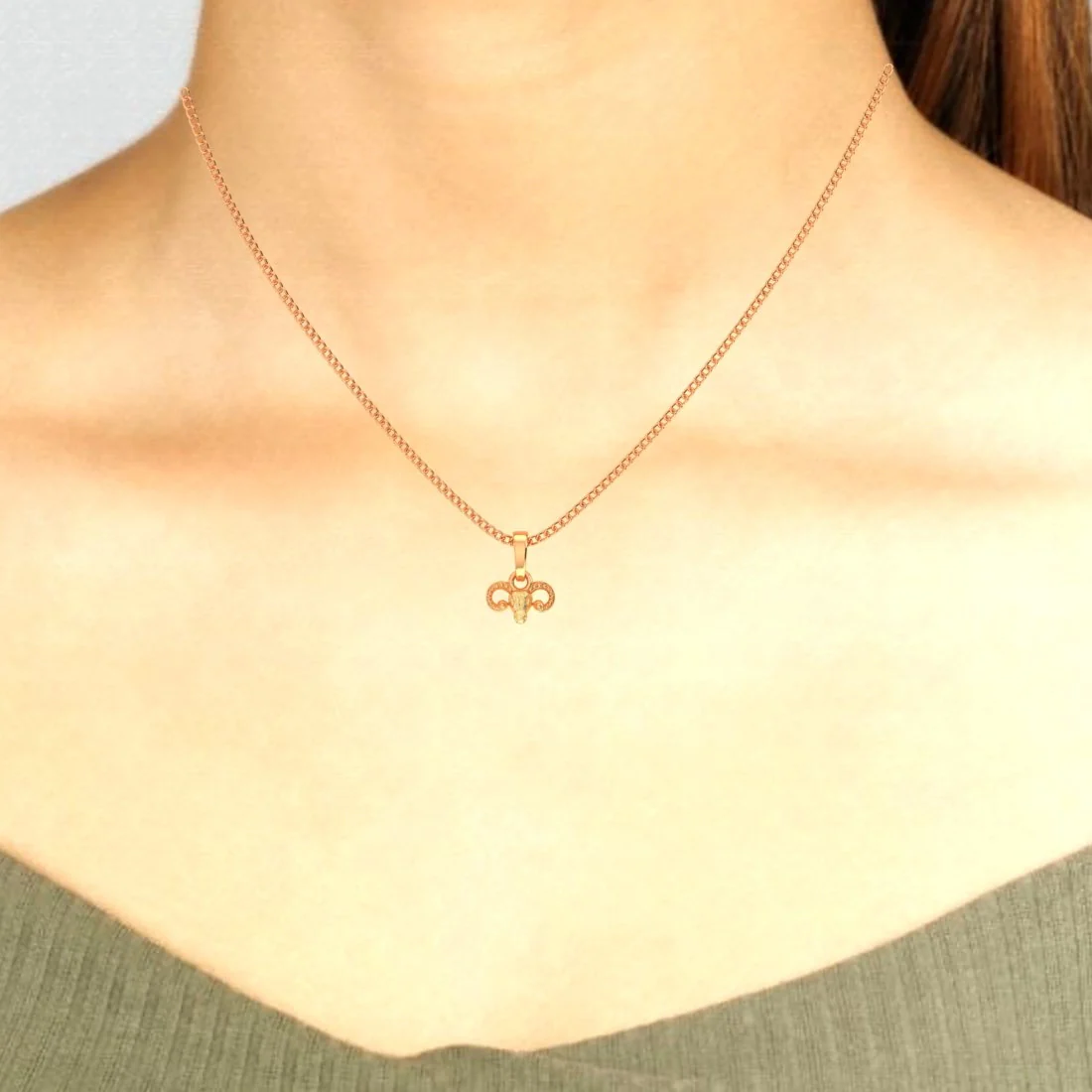 22KT (916) Gold “Aries Blaze” Horoscope Pendant (Without Chain) for Women & Girls - Image 6