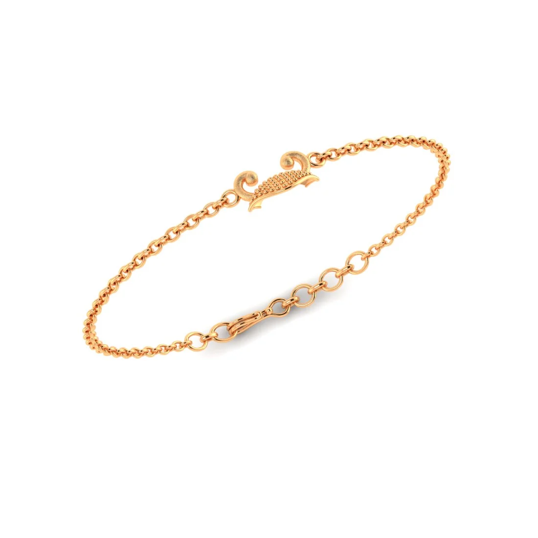 22KT (916) Gold "Cancer Crest" Horoscope Bracelet for Women & Girls - Image 3