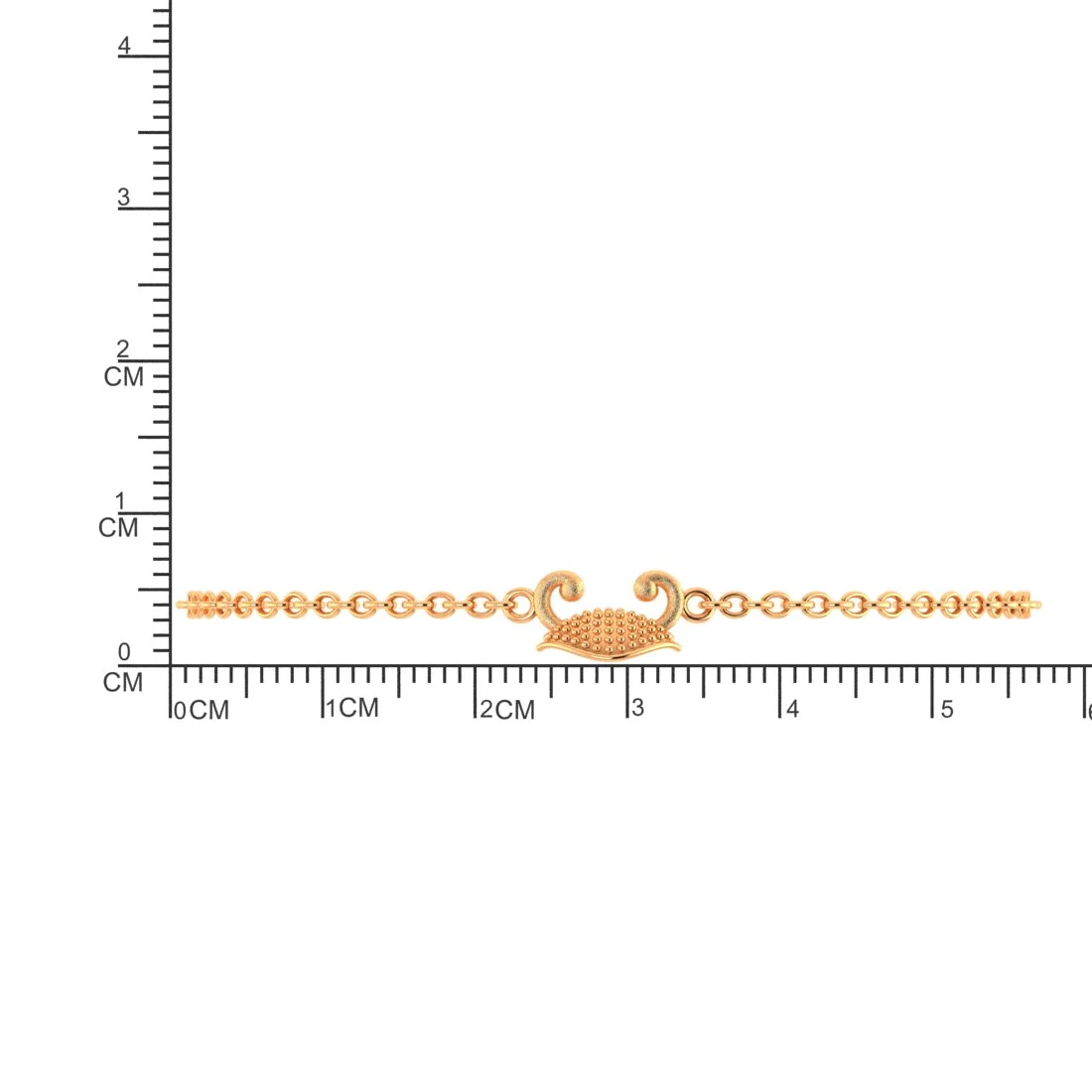 22KT (916) Gold "Cancer Crest" Horoscope Bracelet for Women & Girls - Image 4