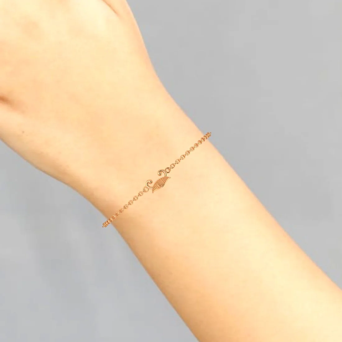 22KT (916) Gold "Cancer Crest" Horoscope Bracelet for Women & Girls - Image 5