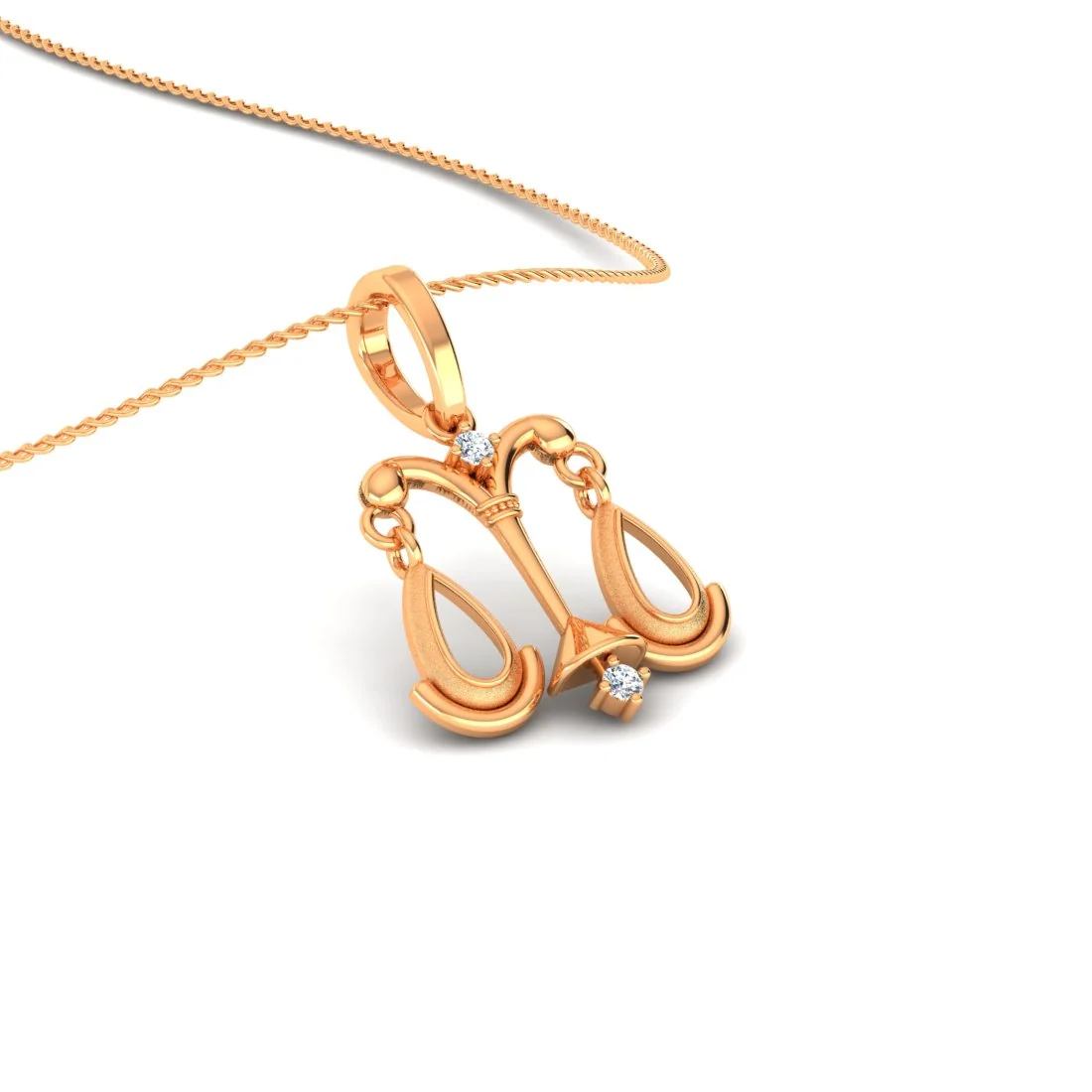 22KT (916) Gold Libra Horoscope Pendant (Without Chain) – Balance of Grace Design For Women & Girls - Image 4