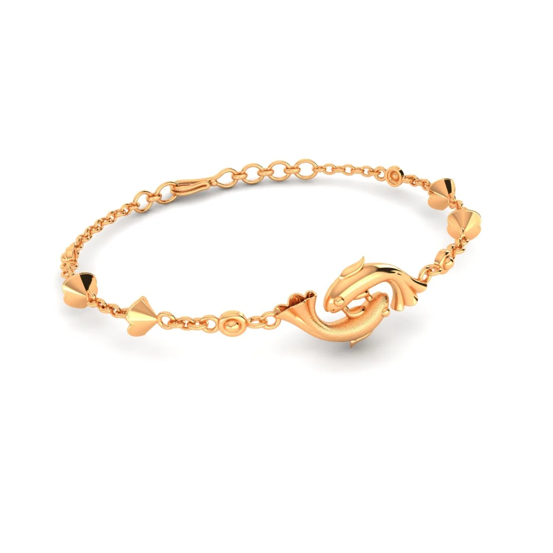 22KT (916) Gold "Pisces Grace" Horoscope Bracelet for Women & Girls - Image 6