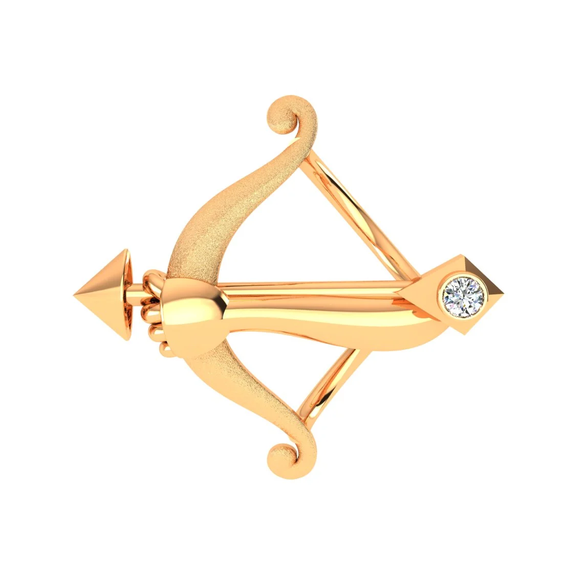 22KT (916) Gold “Sagittarius Aim” Horoscope Pendant (Without Chain) for Women & Girls - Image 2