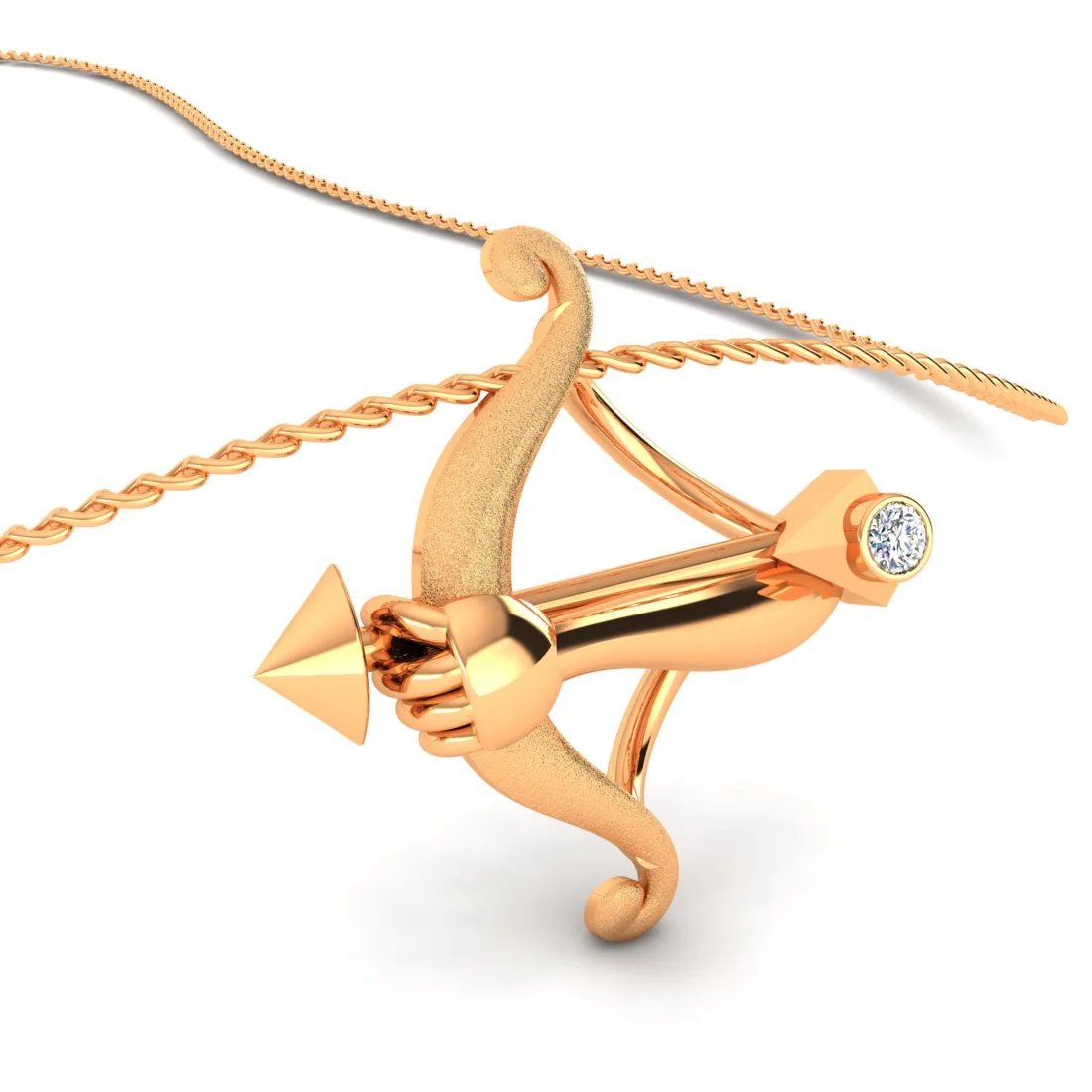 22KT (916) Gold “Sagittarius Aim” Horoscope Pendant (Without Chain) for Women & Girls - Image 4