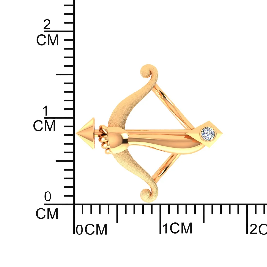 22KT (916) Gold “Sagittarius Aim” Horoscope Pendant (Without Chain) for Women & Girls - Image 5