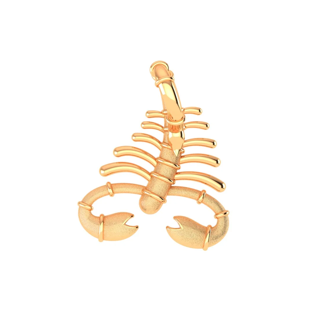 22KT (916) Gold “Scorpio Claw” Horoscope Pendant (Without Chain) for Women & Girls - Image 2