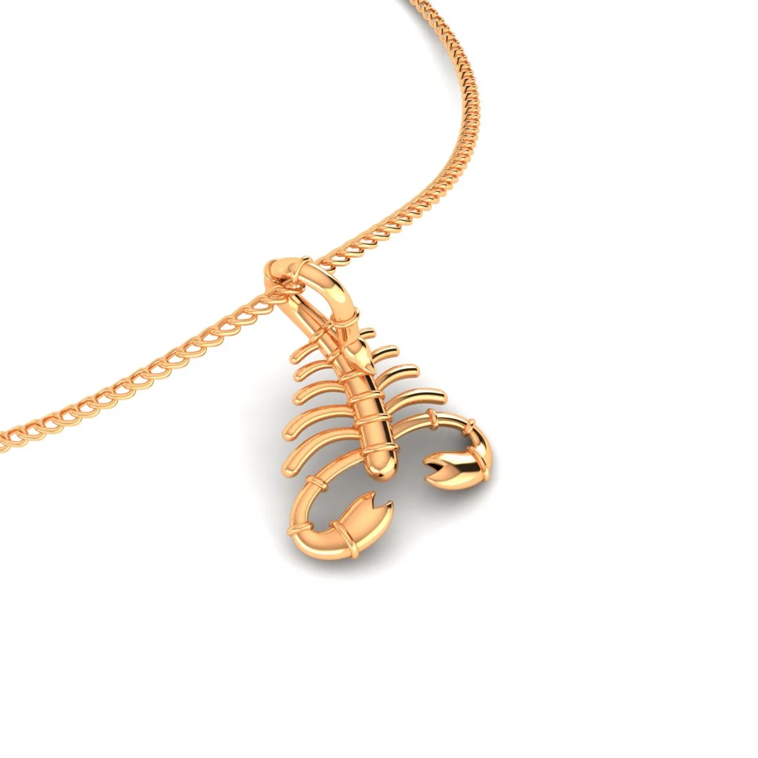 22KT (916) Gold “Scorpio Claw” Horoscope Pendant (Without Chain) for Women & Girls - Image 4