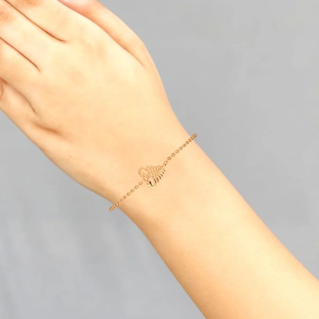 22KT (916) Gold "Scorpio Spirit" Horoscope Bracelet for Women & Girls - Image 5