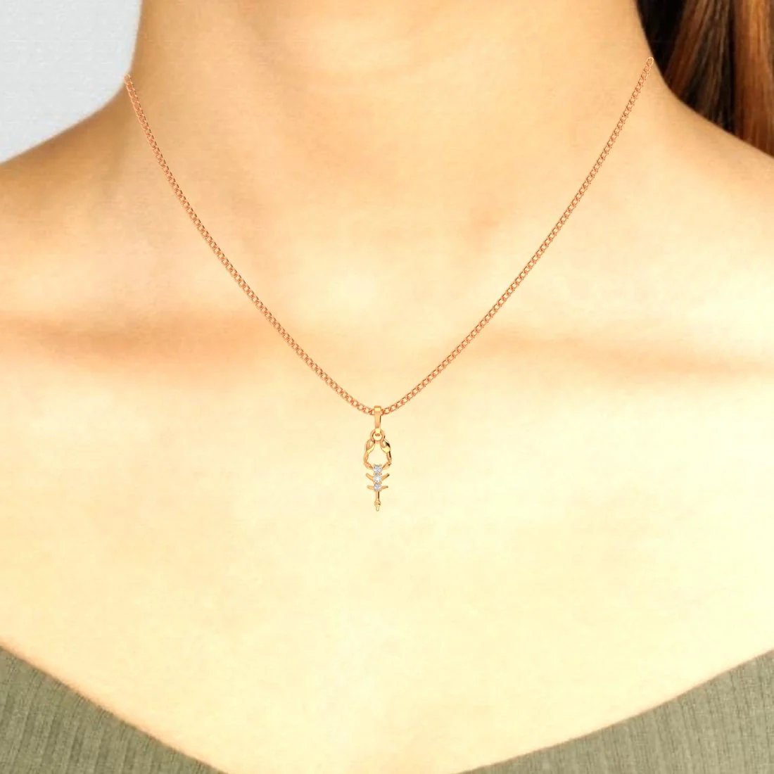 22KT (916) Gold “Scorpion Gleam” Horoscope Pendant (Without Chain) for Women & Girls - Image 6