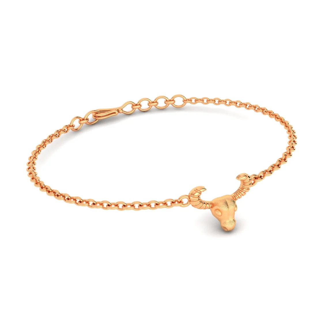 22KT (916) Gold "Taurus Strength" Horoscope Bracelet for Women & Girls - Image 4