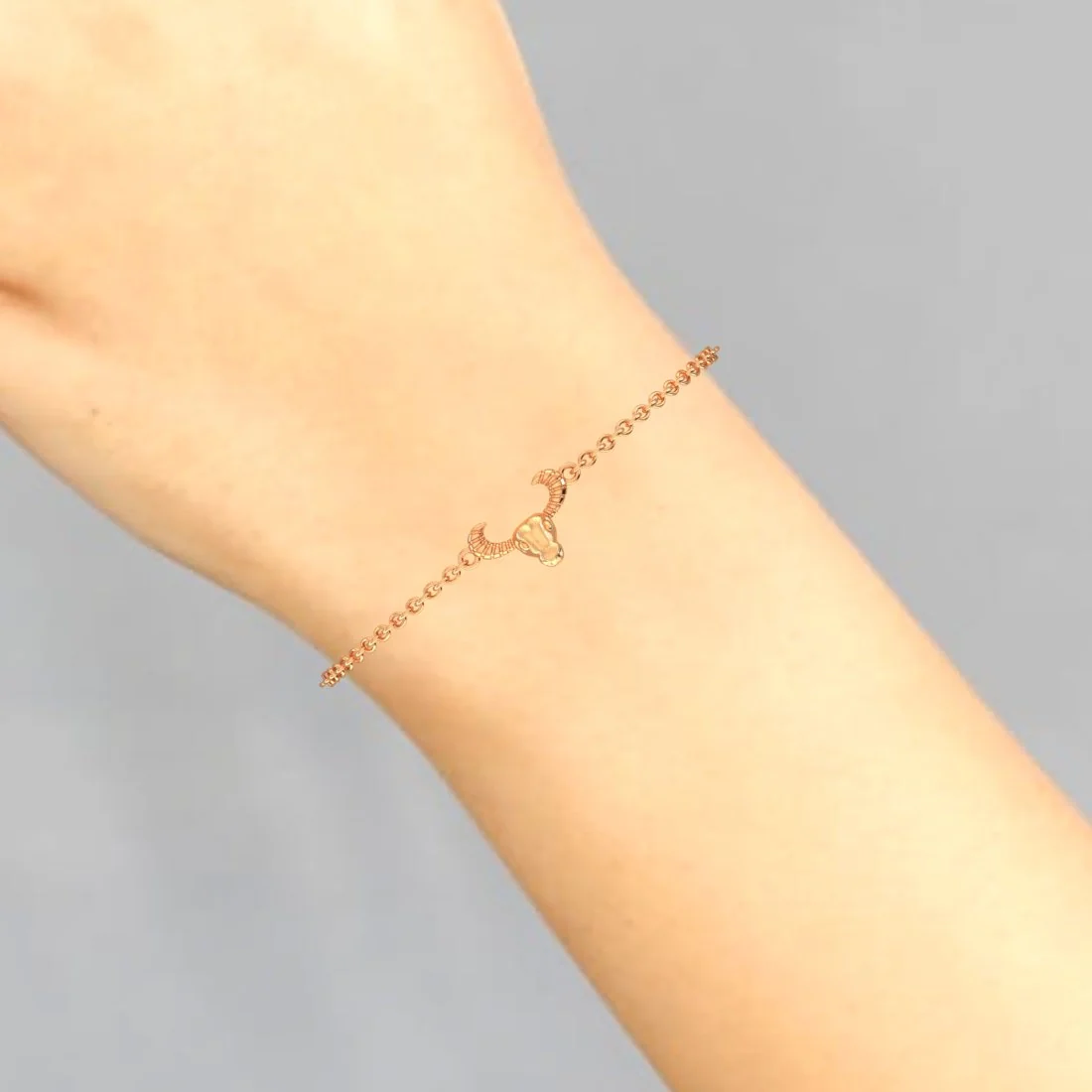 22KT (916) Gold "Taurus Strength" Horoscope Bracelet for Women & Girls - Image 6