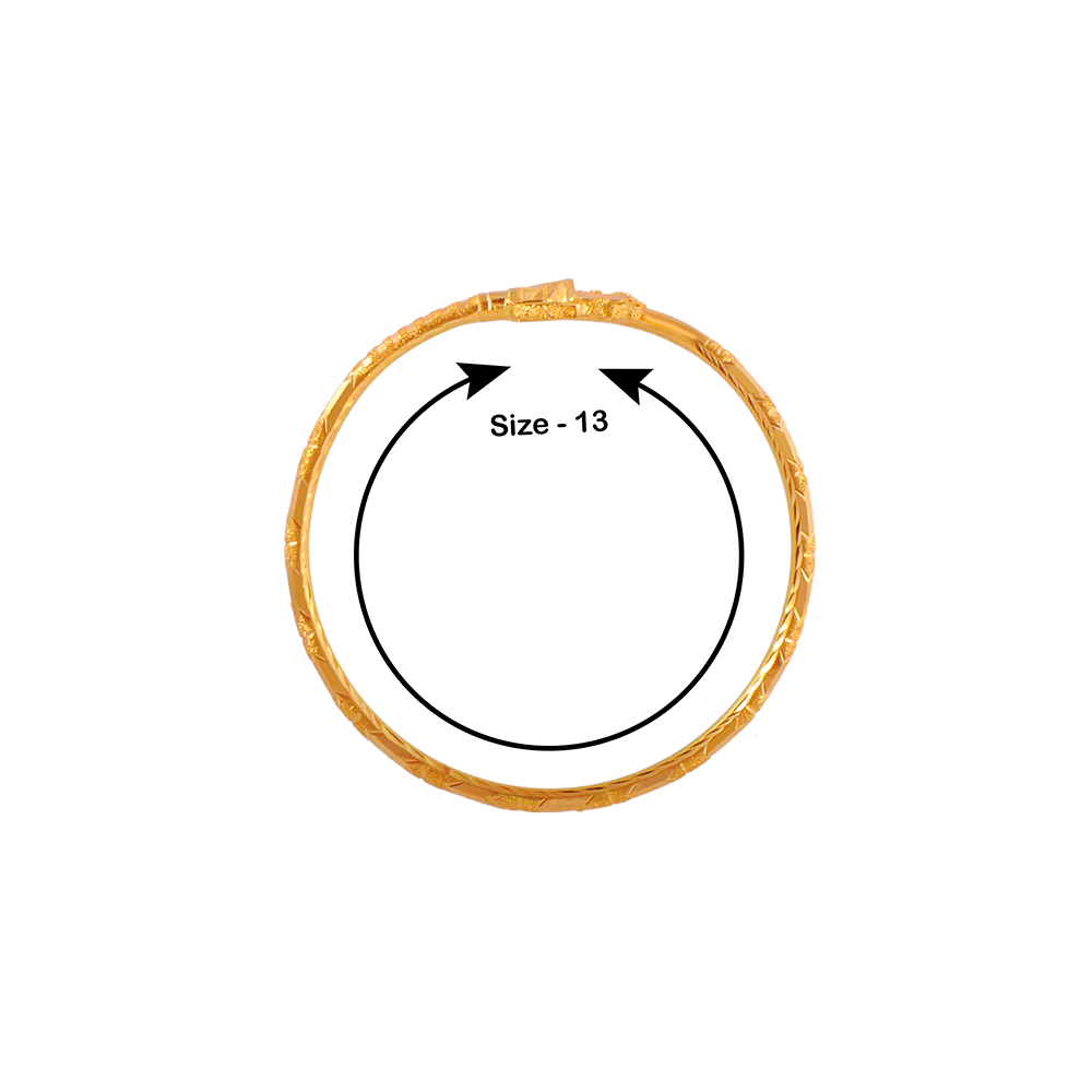 22KT (916) Yellow Gold  Bangles For Women - Image 5