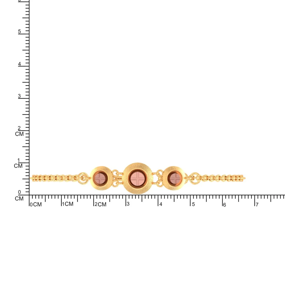 22KT (916) Yellow Gold Bracelet With Round Charms (Free Size - Adjustable) - Image 5