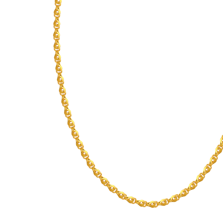 22KT (916) Yellow Gold Chain For Women - Image 2