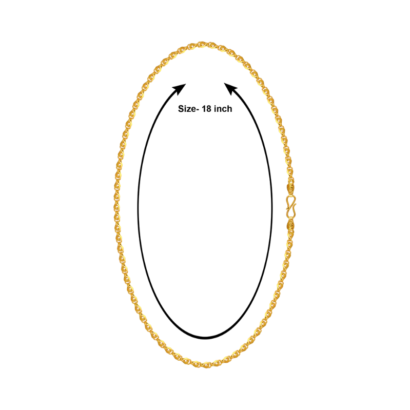 22KT (916) Yellow Gold Chain For Women - Image 5