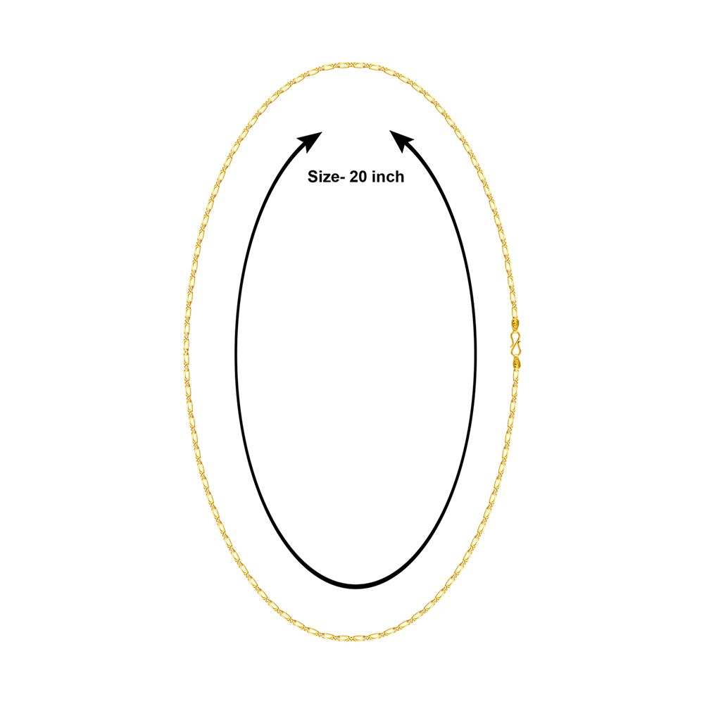 22KT (916) Yellow Gold Chain For Women - Image 5