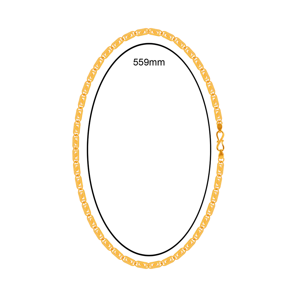 22KT (916) Yellow Gold Chain - Image 3