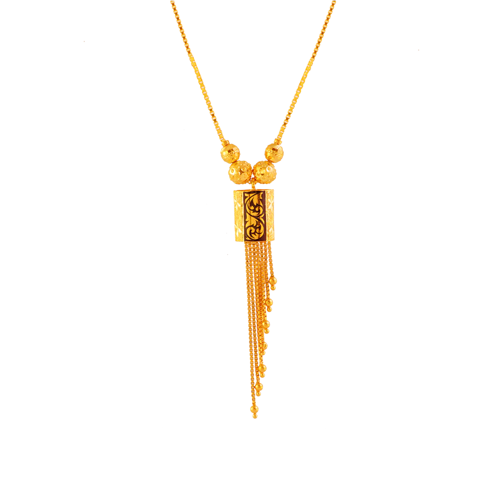 22KT (916) Yellow Gold Chain Pendant For Women - Image 2