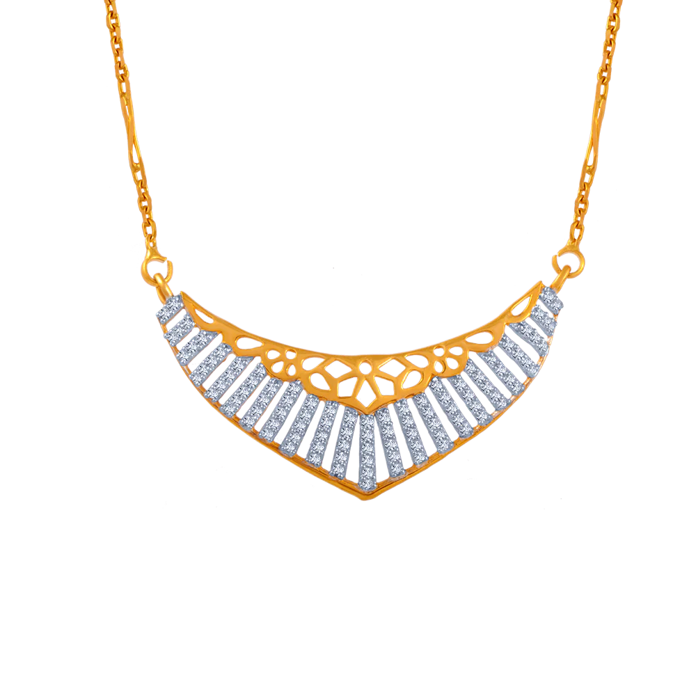 22KT (916) Yellow Gold Chain Pendant For Women - Image 2