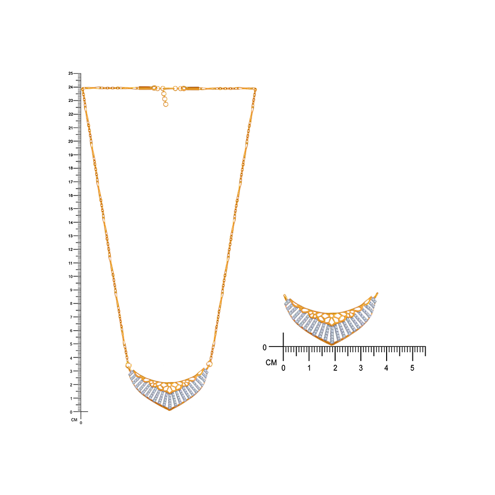 22KT (916) Yellow Gold Chain Pendant For Women - Image 5