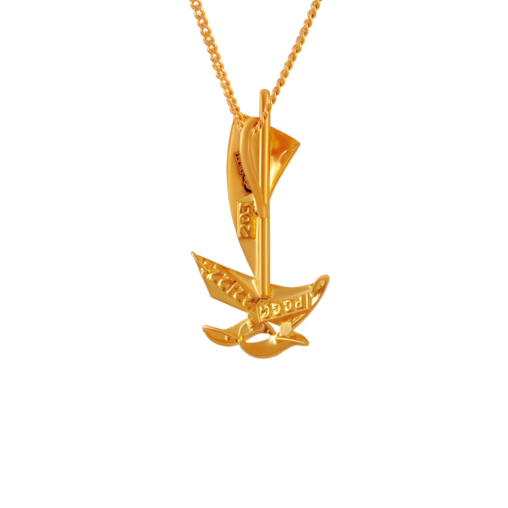 22KT (916) Yellow Gold  Chain Pendant For Women - Image 4