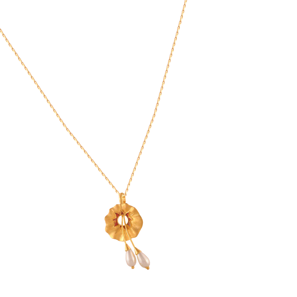 22KT (916) Yellow Gold Chain Pendant For Women - Image 3