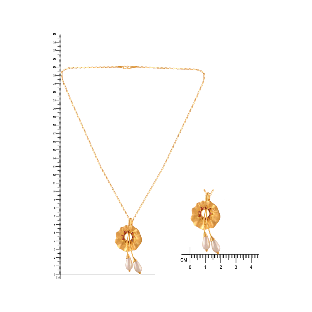 22KT (916) Yellow Gold Chain Pendant For Women - Image 5