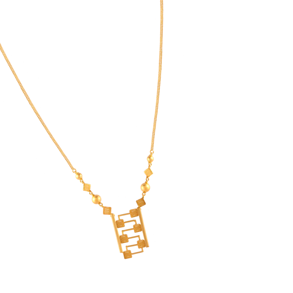 22KT (916) Yellow Gold  Chain Pendant For Women - Image 2