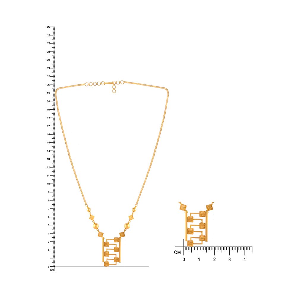 22KT (916) Yellow Gold  Chain Pendant For Women - Image 4
