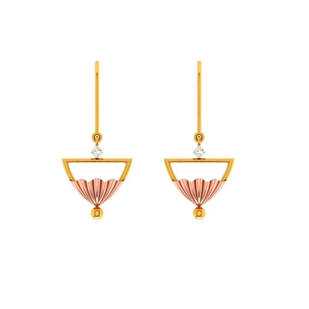 22KT (916) Yellow Gold Earring For Woman