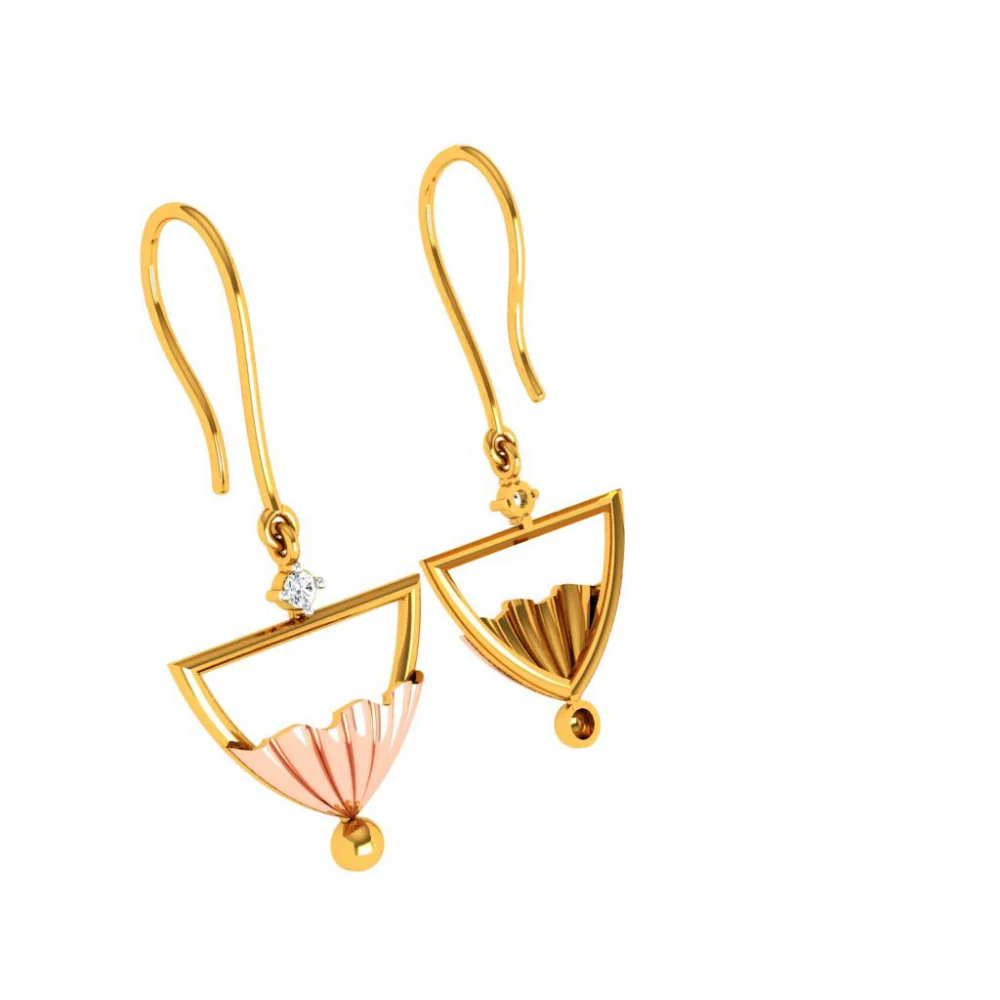 22KT (916) Yellow Gold Earring For Woman - Image 5