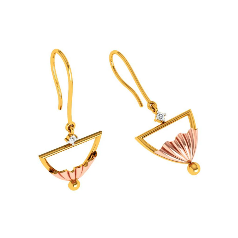 22KT (916) Yellow Gold Earring For Woman - Image 6